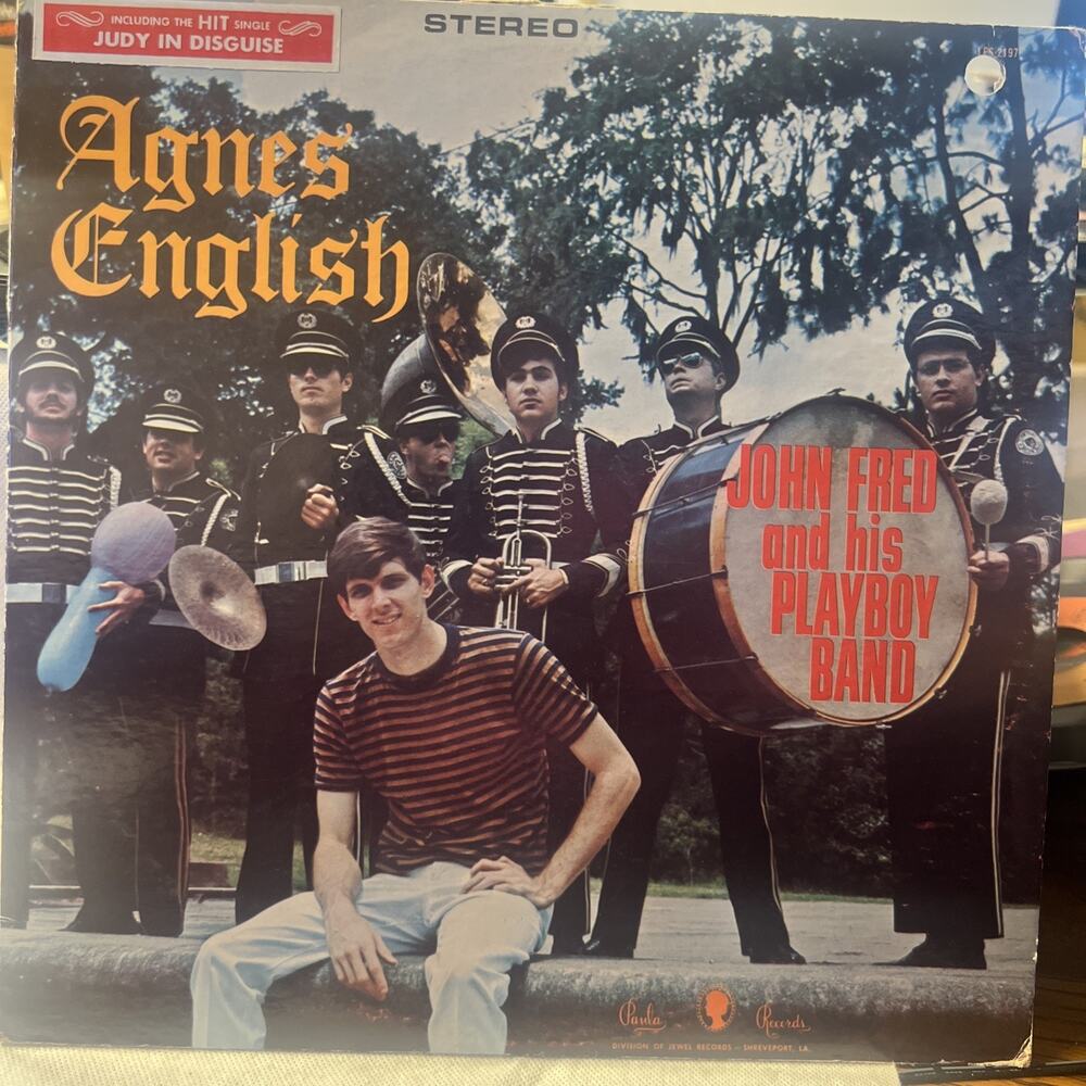 JOHN FRED & HIS PLAYBOY BAND~AGNES ENGLISH LP '67 ULTRASONIC CLEAN VG+ STICKER